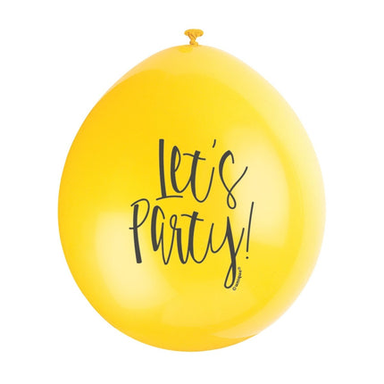 Ballonnen Lets Party 28cm 10st van Unique koop je bij Partywinkel