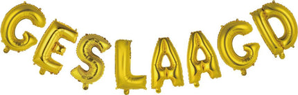 Ballonnen Letter Geslaagd Goud Leeg 41cm van WeFiesta koop je bij Partywinkel