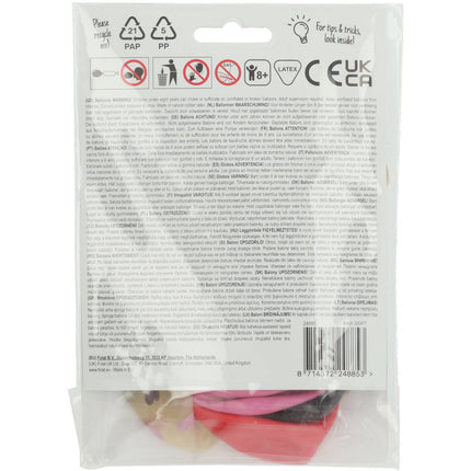 Rood Roze Ballonnen Love You! 33cm 6st van Folat koop je bij Partywinkel