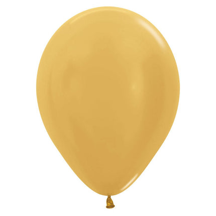 Ballonnen Metallic Gold 23cm 50st van Sempertex koop je bij Partywinkel