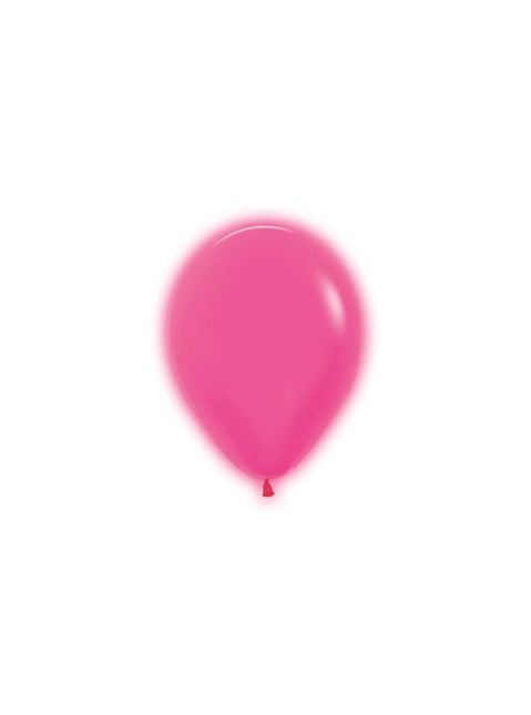 Ballonnen Neon Fuchsia 12cm 50st van Sempertex koop je bij Partywinkel