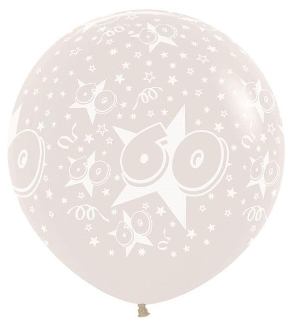 Ballonnen Number 60 Clear 91cm 2st van Sempertex koop je bij Partywinkel