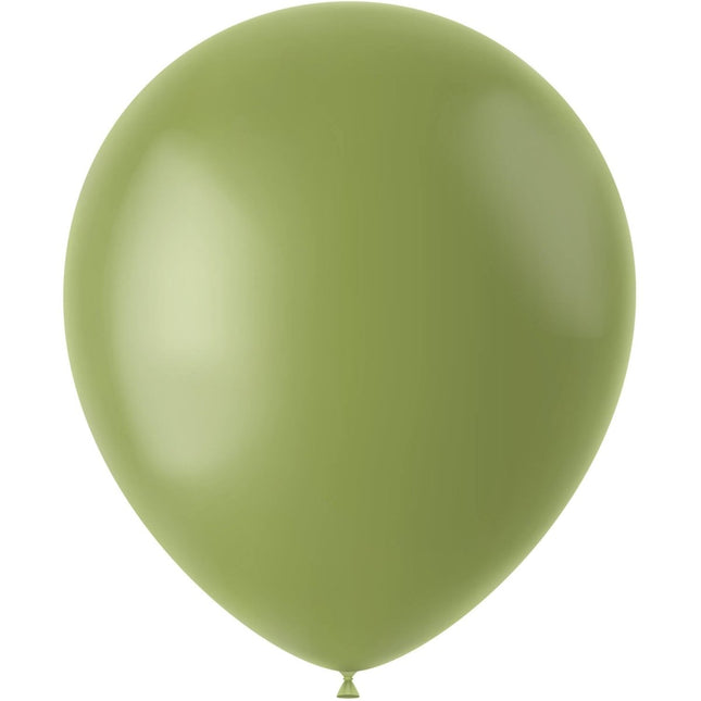 Ballonnen Olive Green 33cm - 10 stuks van Folat koop je bij Partywinkel