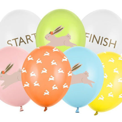 Ballonnen Paaseierentocht 30cm 7st van Partydeco koop je bij Partywinkel
