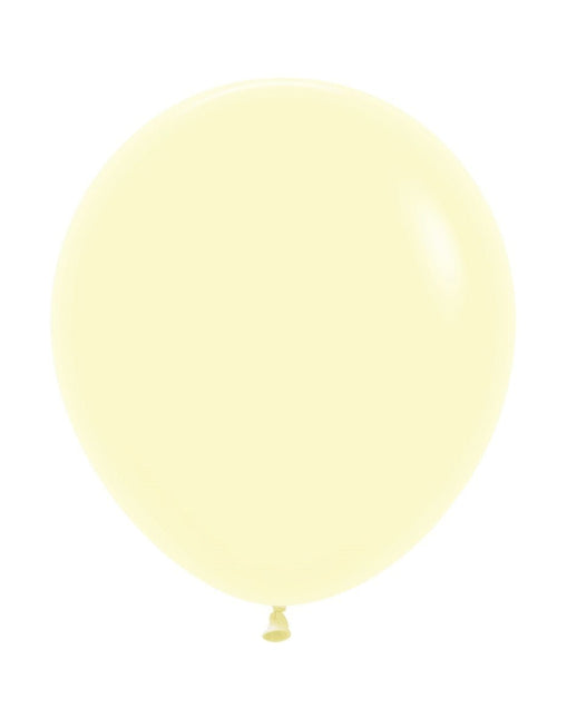 Ballonnen Pastel Matte Yellow 45cm 25st van Sempertex koop je bij Partywinkel