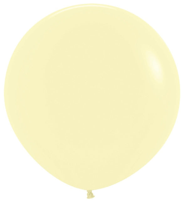 Ballonnen Pastel Matte Yellow 91cm 10st van Sempertex koop je bij Partywinkel