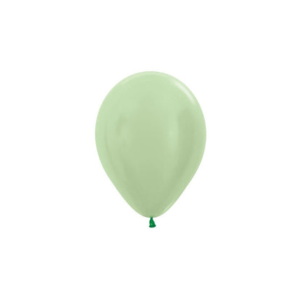 Ballonnen Pearl Green 12cm 50st van Sempertex koop je bij Partywinkel