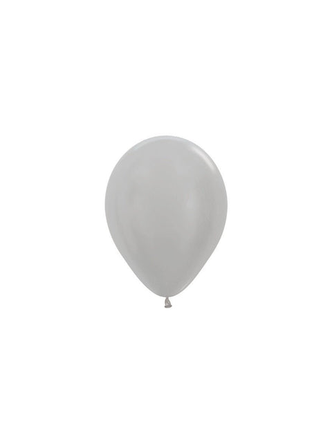 Ballonnen Pearl Silver 12cm 50st van Sempertex koop je bij Partywinkel