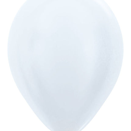 Ballonnen Pearl White 30cm 50st van Sempertex koop je bij Partywinkel