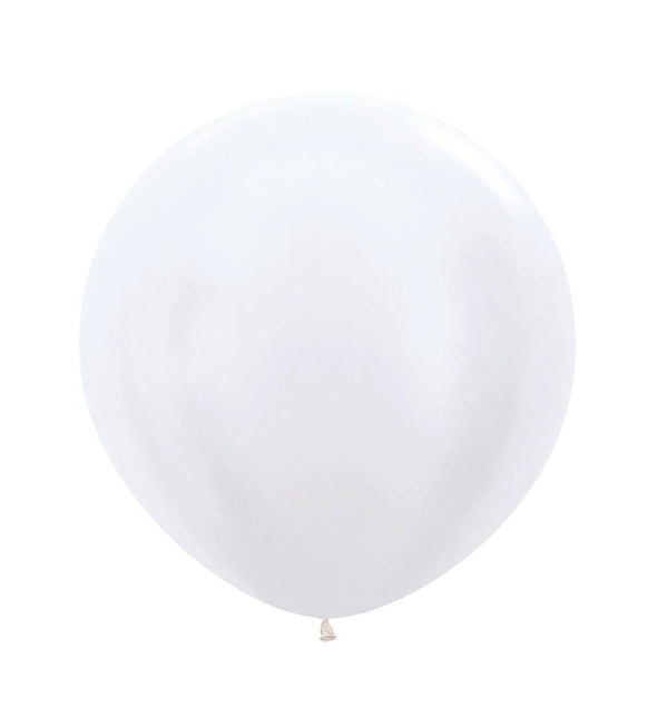 Ballonnen Pearl White 61cm 10st van Sempertex koop je bij Partywinkel