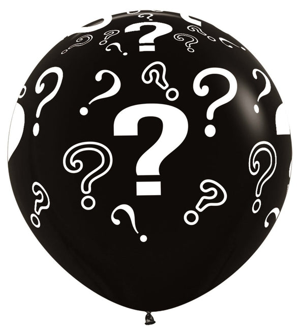 Ballonnen Question Marks Black 91cm 2st van Sempertex koop je bij Partywinkel
