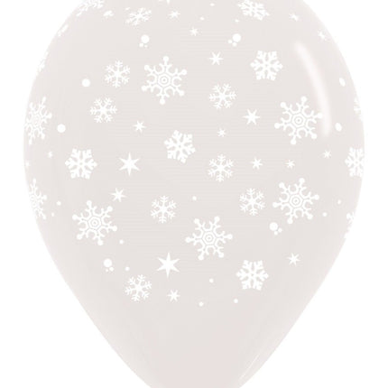 Ballonnen Snowflake Mix 30cm 25st van Sempertex koop je bij Partywinkel