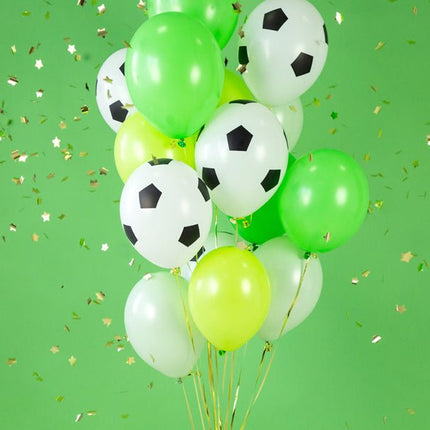 Ballonnen Voetbal 30cm 6st van Partydeco koop je bij Partywinkel
