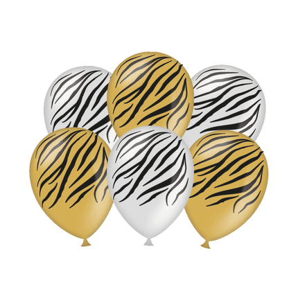 Ballonnen Zebra 30cm 6st van Paper Dreams koop je bij Partywinkel