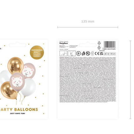 Balloons Ijsbeer Mix 30cm 6st van Partydeco koop je bij Partywinkel