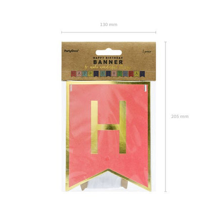 Banner Happy Birthday Gekleurd 1,75m van Partydeco koop je bij Partywinkel