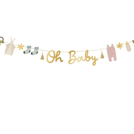 Banner Oh Baby 2,5m van Partydeco koop je bij Partywinkel