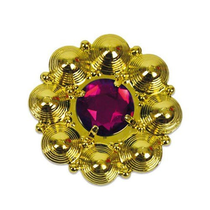 Baretspeld rond met rode steen van Haza Witbaard koop je bij Partywinkel