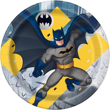 Batman Borden 23cm 8st van Unique koop je bij Partywinkel