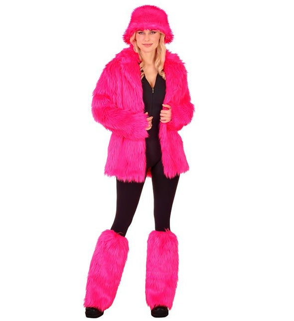 Beenwarmers Pluche Neon Roze van Widmann koop je bij Partywinkel