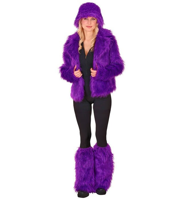 Beenwarmers Pluche Paars van Widmann koop je bij Partywinkel