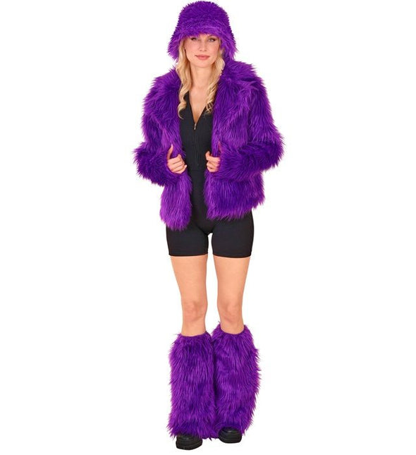 Beenwarmers Pluche Paars van Widmann koop je bij Partywinkel