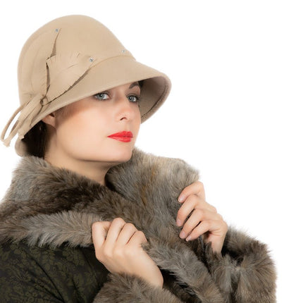 Beige Hoed 20'S van Wilbers & Wilbers koop je bij Partywinkel