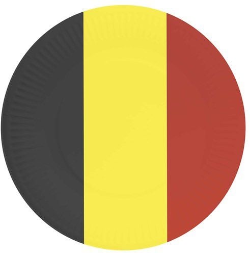 Belgie Borden 23cm 8st van Haza Witbaard koop je bij Partywinkel
