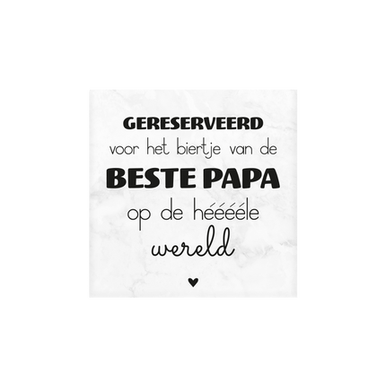 Beste Pappa Marmeren Onderzetters 10cm van Paper Dreams koop je bij Partywinkel