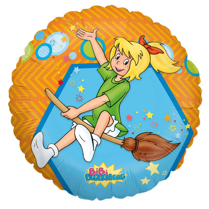 Bibi Blocksberg Helium Ballon Rond Leeg 45cm