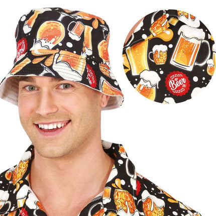 Bier Hoed Zwart Oranje van Fiestas Guirca koop je bij Partywinkel