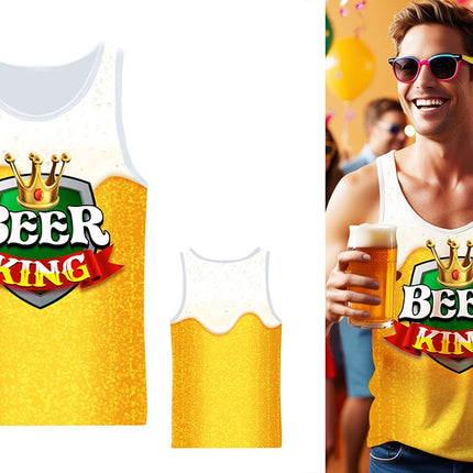 Bier Shirt Wit Goud van Fiestas Guirca koop je bij Partywinkel