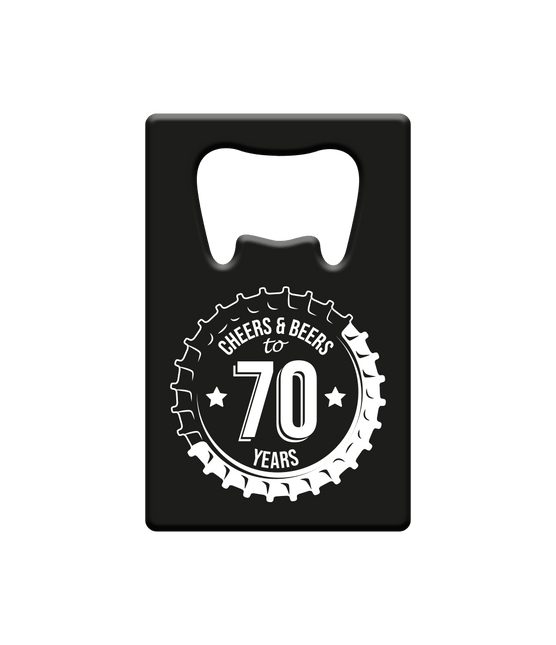 Bieropener 70 Jaar Cheers & Beers van Paper Dreams koop je bij Partywinkel