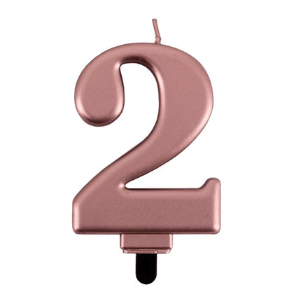 2 Jaar Kaars Rose Goud
