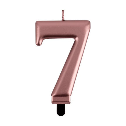 7 Jaar Kaars Rose Goud