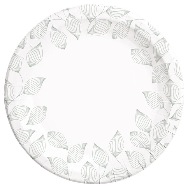 Bladeren Borden 23cm 8st van Procos koop je bij Partywinkel