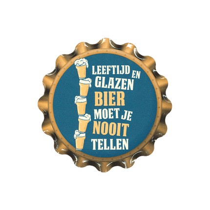Blauw Gele Onderzetters Leeftijd En Glazen Bier 11cm van Paper Dreams koop je bij Partywinkel
