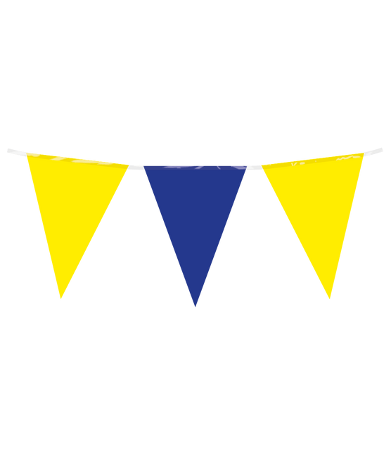 Blauw Gele Slinger 10m van Paper Dreams koop je bij Partywinkel