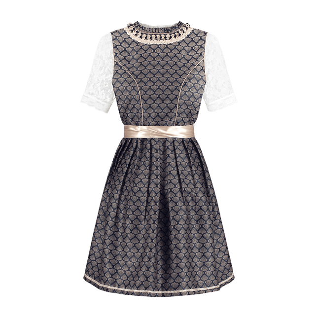 Blauw Wit Creme Dirndl Jurk Oktoberfest Dames 2 Delig van Haus Huberts koop je bij Partywinkel