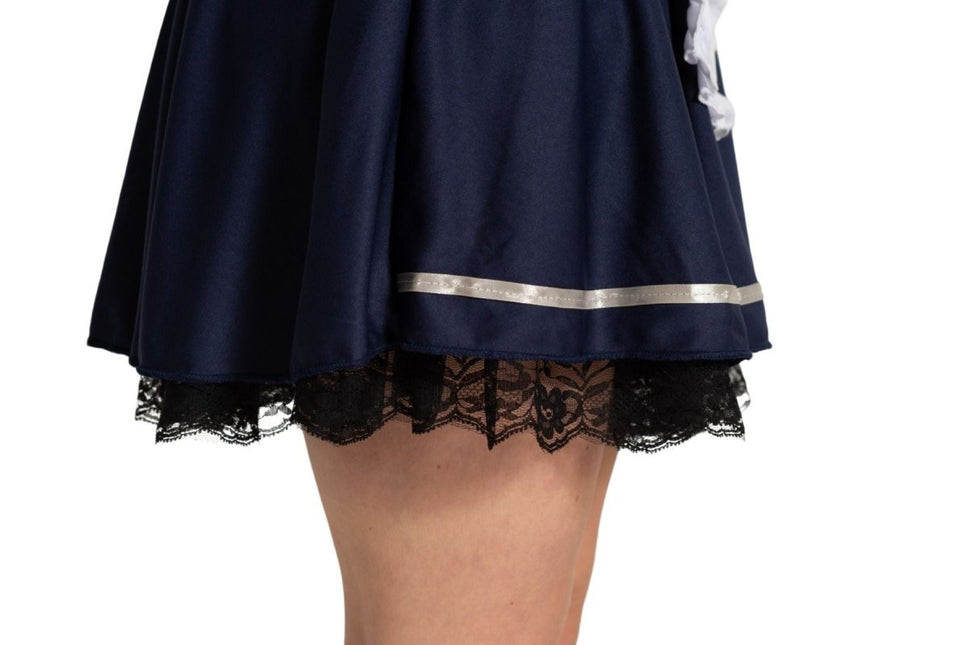 Blauw Witte Dirndl Jurk Oktoberfest Linda van Partychimp koop je bij Partywinkel