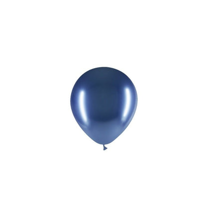 Blauwe Ballonnen Chroom 13cm 100st van Balloonia koop je bij Partywinkel