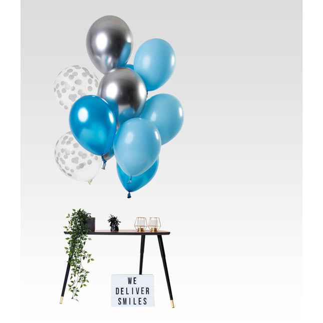 Blauwe Ballonnen Set 30cm 12st van Folat koop je bij Partywinkel