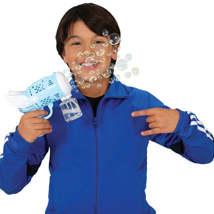 Blauwe Bellenblaas Machine 19cm van Fiestas Guirca koop je bij Partywinkel