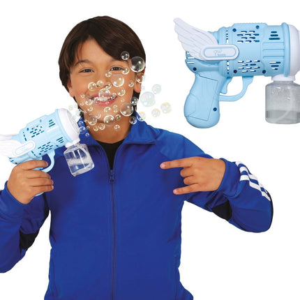 Blauwe Bellenblaas Machine 19cm van Fiestas Guirca koop je bij Partywinkel