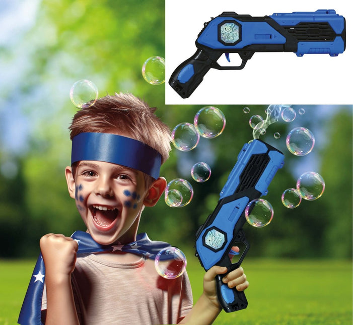 Blauwe Bellenblaas Pistool 33cm van Fiestas Guirca koop je bij Partywinkel