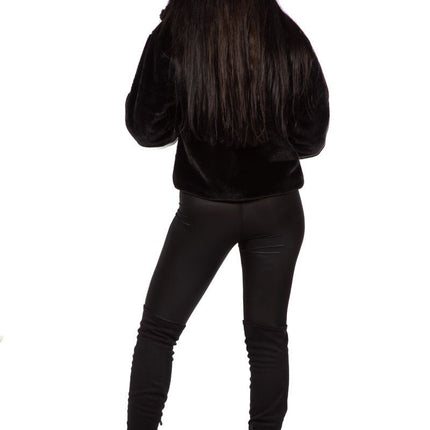 Blauwe Bontjas Zwart Dames van Wilbers & Wilbers koop je bij Partywinkel