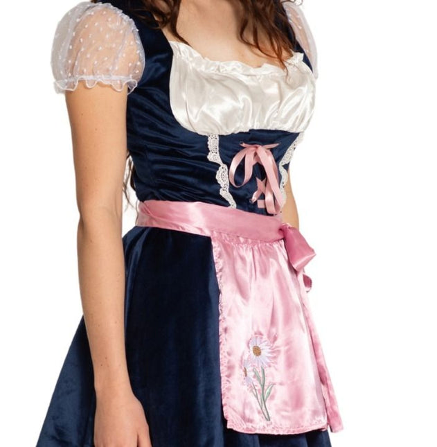 Blauwe Dirndl Jurk Oktoberfest Lily van Partychimp koop je bij Partywinkel