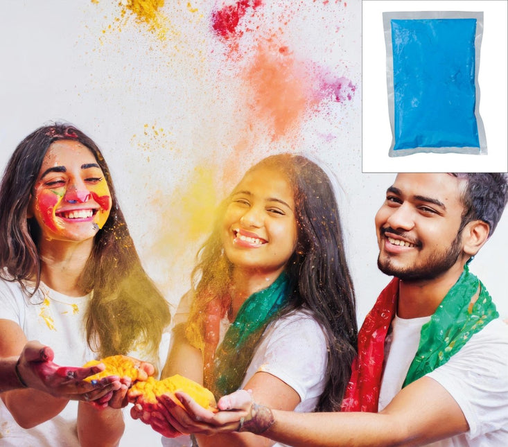 Blauwe Holi Poeder 200gr van Fiestas Guirca koop je bij Partywinkel