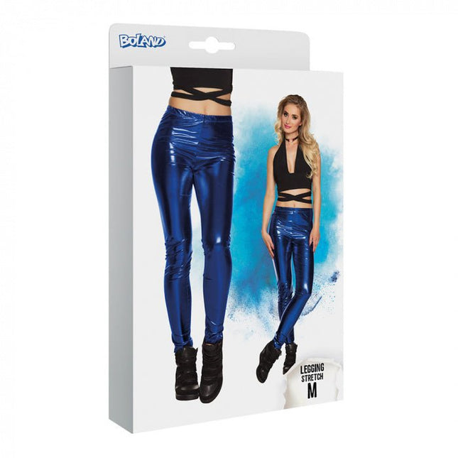 Blauwe Legging Metallic van Boland koop je bij Partywinkel
