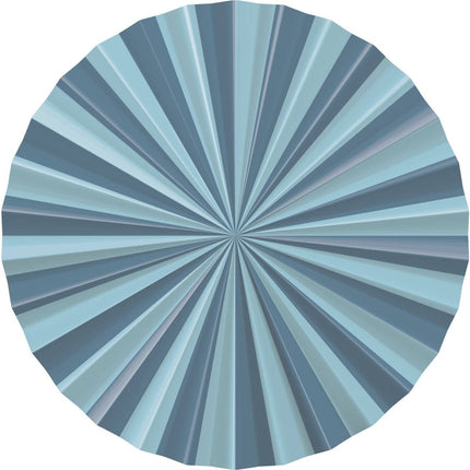 Blauwe Papieren Waaiers 35cm 3st van Folat koop je bij Partywinkel